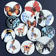 Kate Holliday Porcelain Menagerie, 14 Buttons, Various Sizes and Styles $36.00 All Handmade by Kate