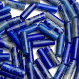 Lapis Lazuli Cylinder Tube Beads, Natural Royal Blue, 12mm x 4mm, 1/2" Pack of 12  #LP-06