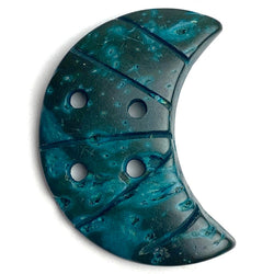 SALE Midnight Blue Coconut Moon 4-Hole Button 1-1/2"  #LP-12