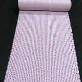 SALE, Crinkle Ziggy Stripes, Purple Vintage Kimono Silk By the Yard From Japan #313