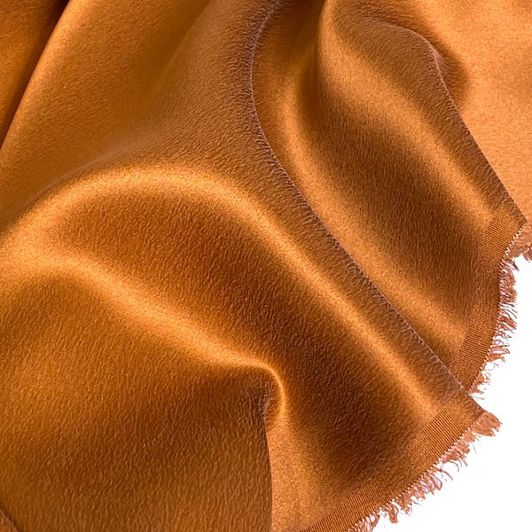 Copper Liquid Drape, Exceptional Lustre, Sueded Silk Charmeuse By the Yard #3519