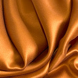 Copper Liquid Drape, Exceptional Lustre, Sueded Silk Charmeuse By the Yard #3519