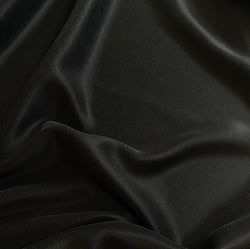 SALE 4 Yard x 43" PIECE BLACK Sueded Silk Liquid Drape Charmeuse, Exceptional Lustre,  #3154
