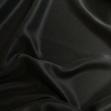 Black Liquid Drape, Exceptional Lustre, Sueded Silk Charmeuse By the Yard #3154