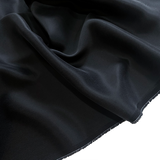 Black Liquid Drape, Exceptional Lustre, Sueded Silk Charmeuse By the Yard #3154