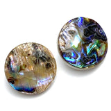 Re-Stocked, Abalone Shank Back Shell Button 5/8" 15mm Blues/Greens  # L66594