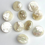 Re-Stocked, Mother of Pearl Shank Back Shell Button 5/8" 15mm  # L-66595