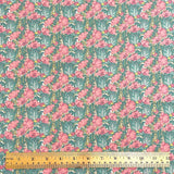 REMNANT  Dusty Rose Poppies Liberty Tana Lawn Cotton 23" PIECE "Clementina"
