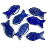 Fish Pendant, Lapis Lazuli Natural Stone, 1.5",  #LP-85