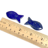 Fish Pendant, Lapis Lazuli Natural Stone, 1.5",  #LP-85