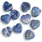 Royal Blue/White Stone Heart Faux Lapis Sodalite, Blue, Thick with Large Hole. 9/16"/14mm,  #LP-86