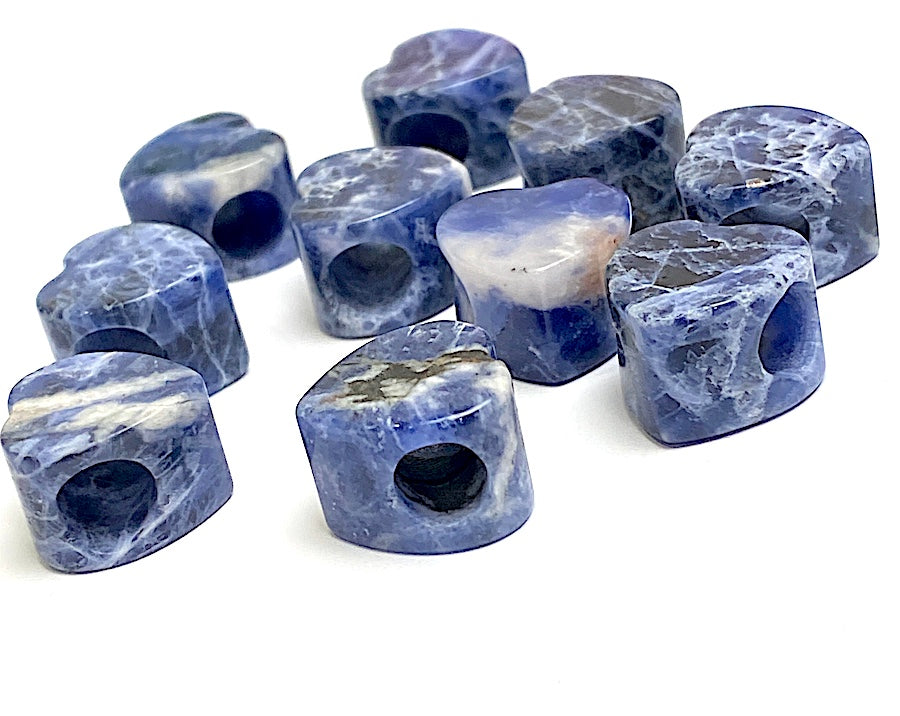 Royal Blue/White Stone Heart 'Lapis' Sodalite, Blue, Thick with Large ...