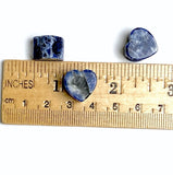 Royal Blue/White Stone Heart Faux Lapis Sodalite, Blue, Thick with Large Hole. 9/16"/14mm,  #LP-86