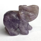 Five Stone Elephants in Five Different Colors of Gemstones 1.5" Figurines #LP-87