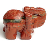 Five Stone Elephants in Five Different Colors of Gemstones 1.5" Figurines #LP-87