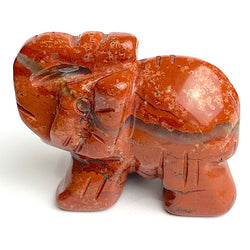 Five Stone Elephants, Various Colors Gemstone 1.5" Figurines #LP-87