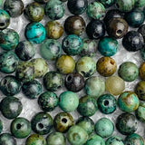 Tiny Round Green/Black Jasper Stone Beads, 4mm, Bag of 250 Beads.  #LP-17 4mm