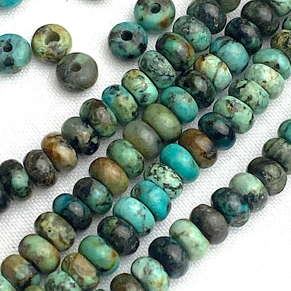 Re-Stocked, Tiny Green/Black Jasper Stone Beads, Rondelle 4mm, Strand of 160 Beads.  #LP-18