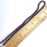 Purple Tigereye Beads, Tiny Round 4mm, Approx. 90 Beads  1/7"  #LP-91