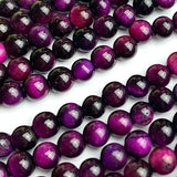 Purple Tigereye Beads, Tiny Round 4mm, Approx. 90 Beads  1/7"  #LP-91