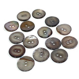 Shades of Gray Natural Melange Rustic Pearl Shell 18mm Button 3/4", TWENTY for $5.00 #LP-24