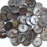 Shades of Gray Natural Melange Rustic Pearl Shell 18mm Button 3/4", TWENTY for $5.00 #LP-24