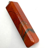 Natural Red Jasper Pendant, 2" Long Cuboid,  #LP-92