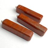 Natural Red Jasper Pendant, 2" Long Cuboid,  #LP-92