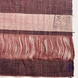 Raisin/Black Cross-Dye Textured Stripe Vintage Kimono Silk By the Yard From Japan #543
