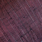 Raisin/Black Cross-Dye Textured Stripe Vintage Kimono Silk By the Yard From Japan #543