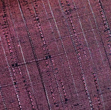 Raisin/Black Cross-Dye Textured Stripe Vintage Kimono Silk By the Yard From Japan #543