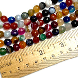 Jewel Agate Bead Mix, 8mm Faceted Grade A High Shine 5/16" Approx. 45 Beads  #LP-100