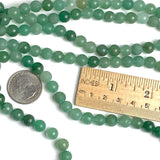 Green Aventurine Round Beads, Mixed Jade-Like Greens, 8mm / 5/16" Strand of 45  #LP-31