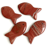 Restocked at Lower Price, Red Jasper Fish Pendant, 1.5",  #LP-32