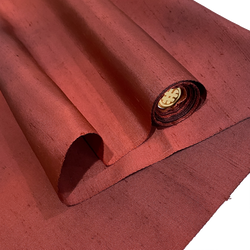 REMNANT Smokey Burgundy-Copper Ombre Vintage Kimono Silk from Japan, 2/3 Yard Piece, #854