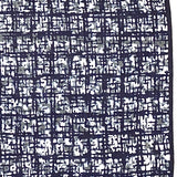 Indigo Blue Yukata, Art Squares Kimono Cotton Print from Japan By the Yard  #258