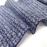 Indigo Blue Yukata, Art Squares Kimono Cotton Print from Japan By the Yard  #258