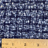 Indigo Blue Yukata, Art Squares Kimono Cotton Print from Japan By the Yard  #258