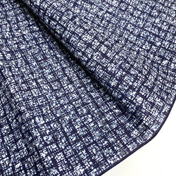 Indigo Blue Yukata, Art Squares Kimono Cotton Print from Japan By the Yard  #258