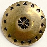 SALE Brass Southwest Concho "Wreath" Button, 7/8"  #SW-77