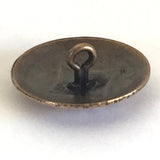 "Antique" Rustic Four Directions Dark Coppery Brass Concho Shank Back Button 7/8"  #SW-18