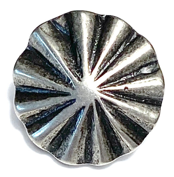 Re-Stocked, Repousse Tiny 1/2" Nickel Silver Concho Button 13mm, Larger Shank #SW-325