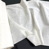 Remnant, Plain White Cotton from Japan, 14" Wide x 1-3/8 Yards, Soft, Semi-Sheer, Vintage 100% Cotton  # 118