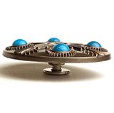 Four Directions Zia Copper / Turquoise Screw Back Concho 1.5"  #SWH-130