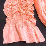 Shibori Scarf for Obi Peachy Pink Very Textured Silk, 54" Long #121