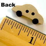 Re-Stocked, Wooden Car Button Tan + Black 1"   2 Holes #695