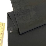 Black on Black Hidden Roses Jacquard Drapey Kimono Silk Crepe from Japan, 11 yard BOLT #120