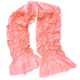 Shibori Scarf for Obi Peachy Pink Very Textured Silk, 54" Long #121