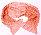 Shibori Scarf for Obi Peachy Pink Very Textured Silk, 54" Long #121