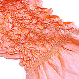 Shibori Scarf for Obi Peachy Pink Very Textured Silk, 54" Long #121